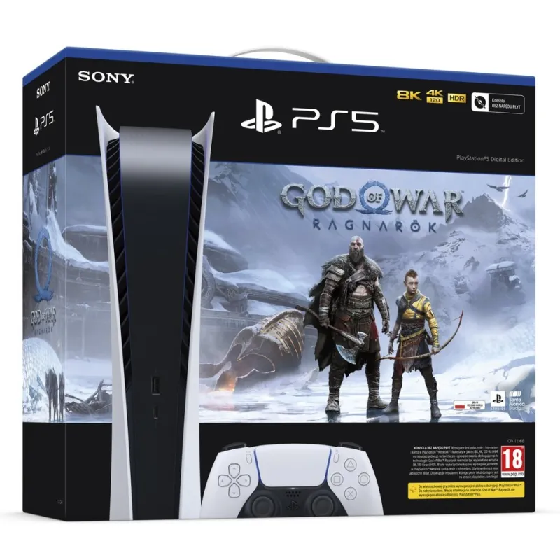 Игровая приставка Sony Playstation 5 + наушники SONY Pulse 3D Moro + God Of War: Ragnarok